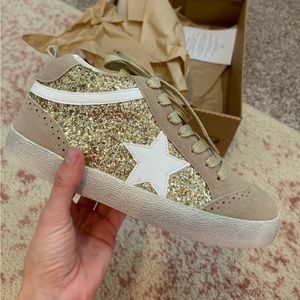 Brand new gold sneakers